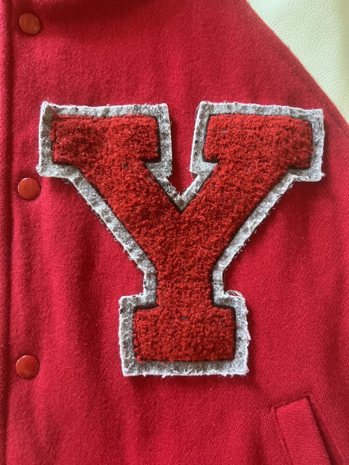 Raf Simons Raf Simons AW02 “Virginia Creeper” Red/White Varsity Jacket Size US S / EU 44-46 / 1 - 4 Thumbnail