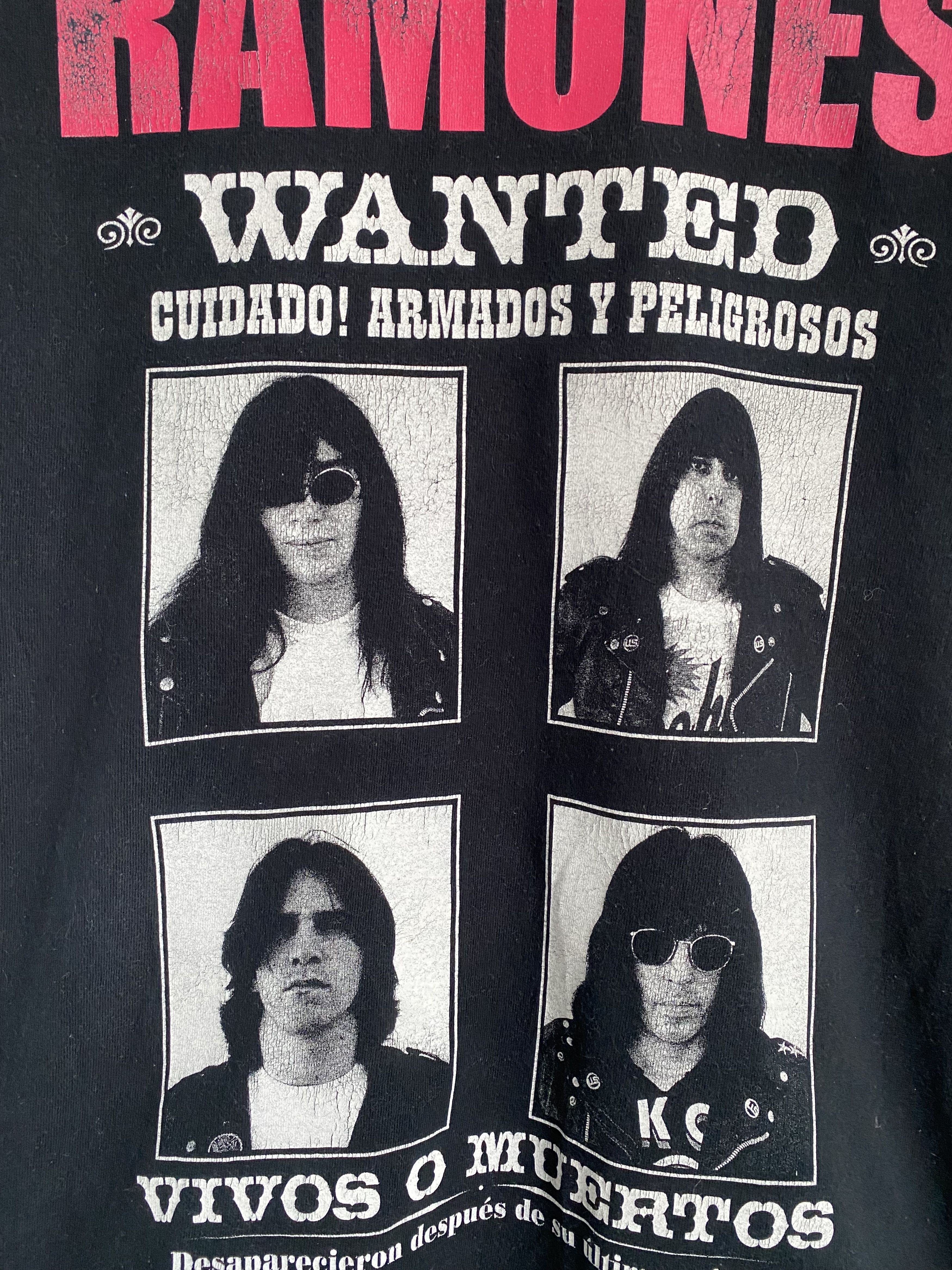 Band Tees × Vintage Vintage RAMONES Wanted rock band t-shirt Size US S / EU 44-46 / 1 - 2 Thumbnail