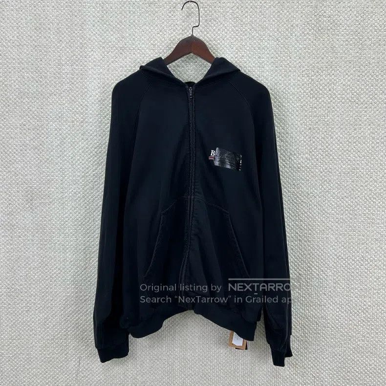 Balenciaga Balenciaga Tape Cola Hooded Zip-up Sweatshirt Size US L / EU 52-54 / 3 - 1 Thumbnail