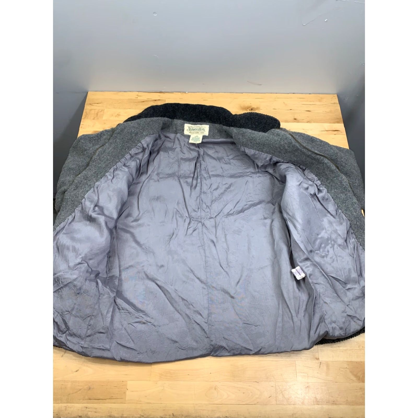 Vintage VINTAGE St. John's Bay Jacket Womens 10P Petite Gray Wool Blend Zip Collared #8086 Size L / US 10 / IT 46 - 5 Thumbnail