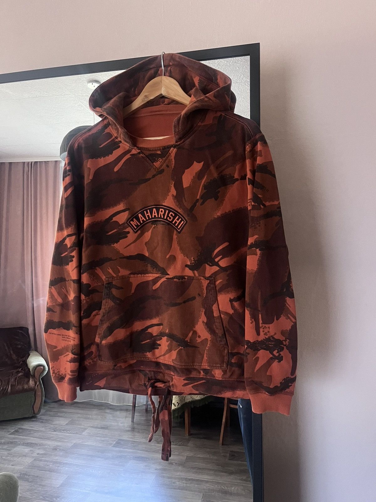 Maharishi Maharishi MHI Middle logo camo orange hoodie Size US S / EU 44-46 / 1 - 1 Thumbnail