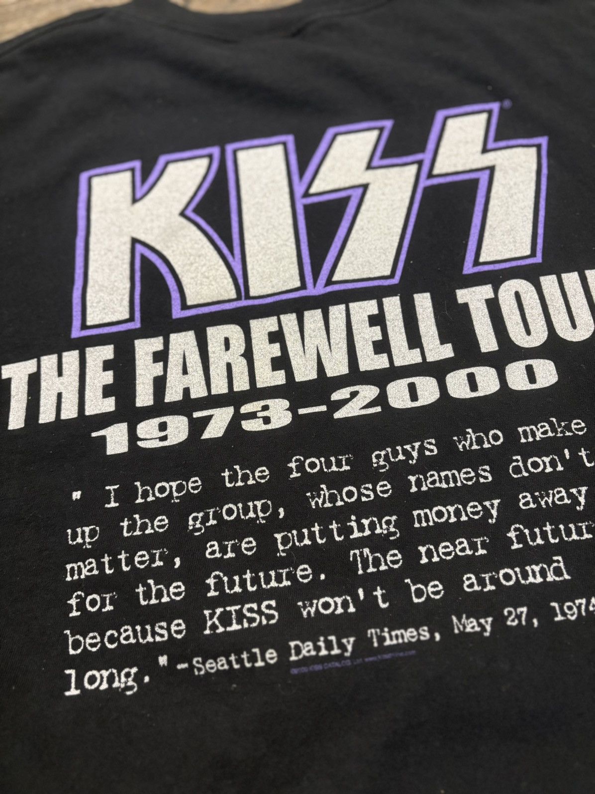 Vintage Vintage 2000 Kiss The Farewell Tour Tee Size US XL / EU 56 / 4 - 4 Thumbnail