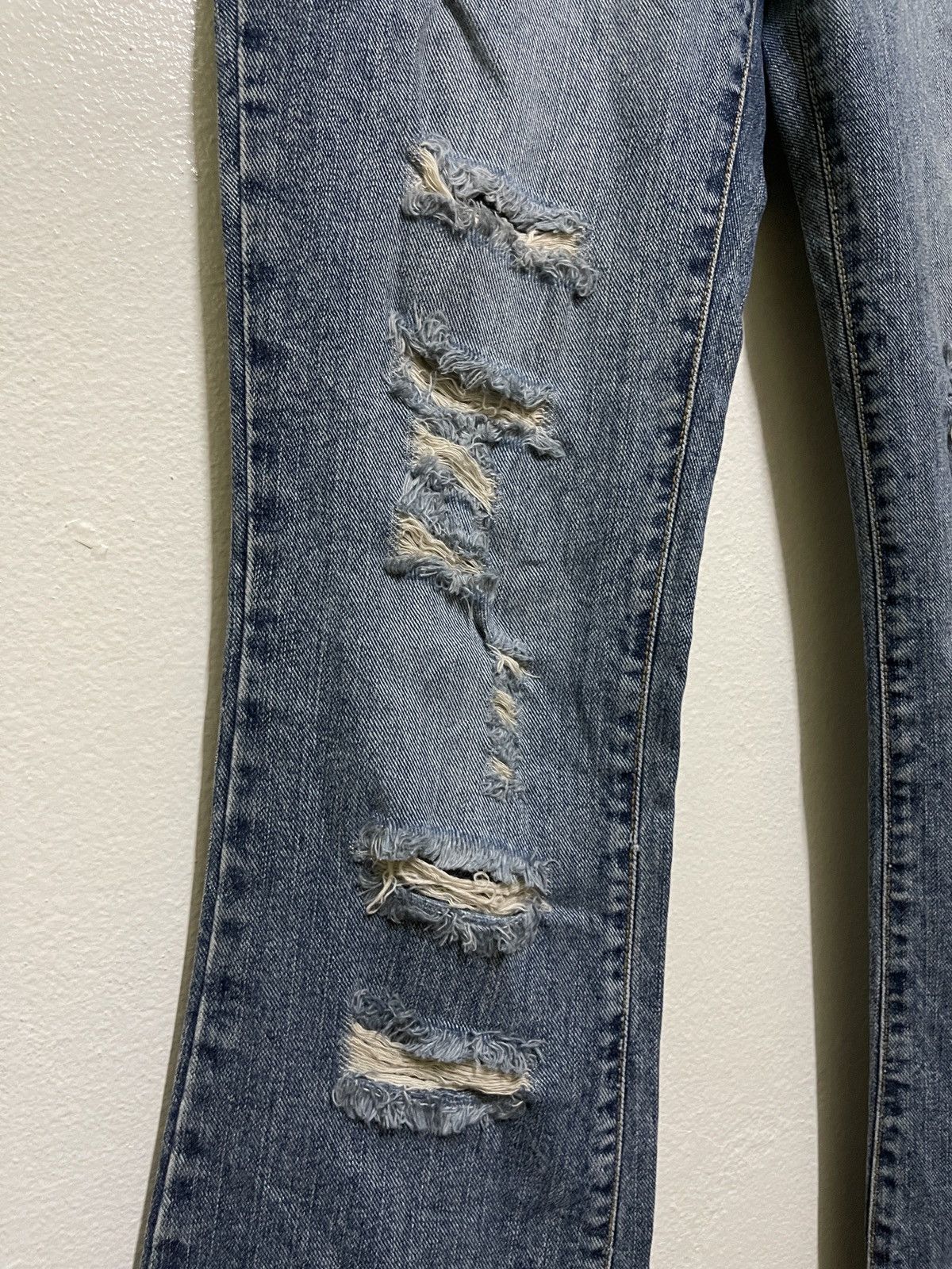 Japanese Brand GOA Distressed Flared Jeans Size 27" / US 4 / IT 40 - 3 Thumbnail