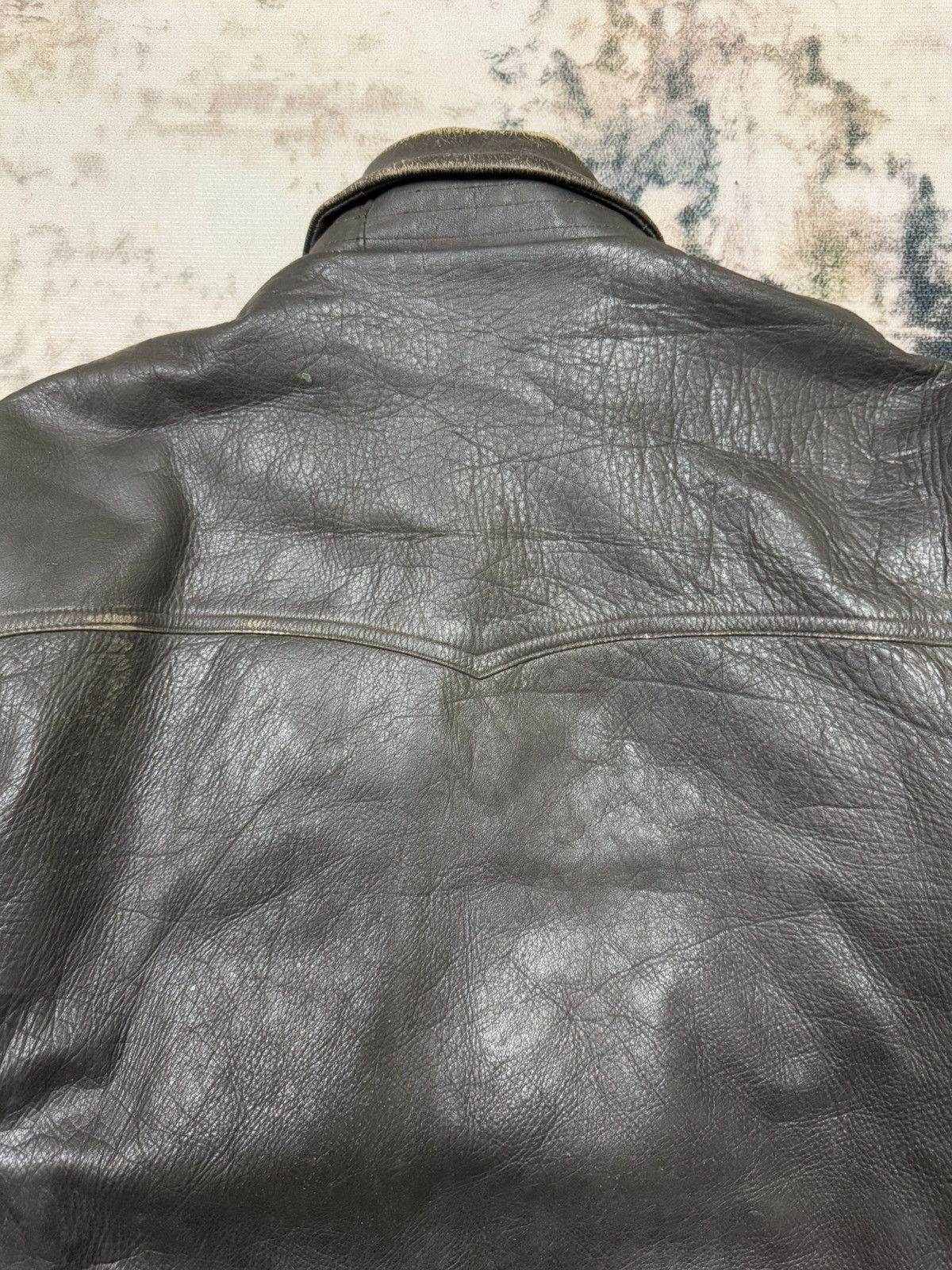 Genuine Leather Vintage Nour Style High Classes Fur Leather Jacket Size US M / EU 48-50 / 2 - 18 Thumbnail