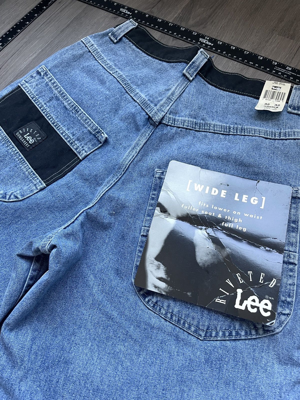 Lee Vintage 90’s Lee “Riveted Wide Leg” Baggy Jeans (Sz.32x32) Size US 32 / EU 48 - 2 Thumbnail