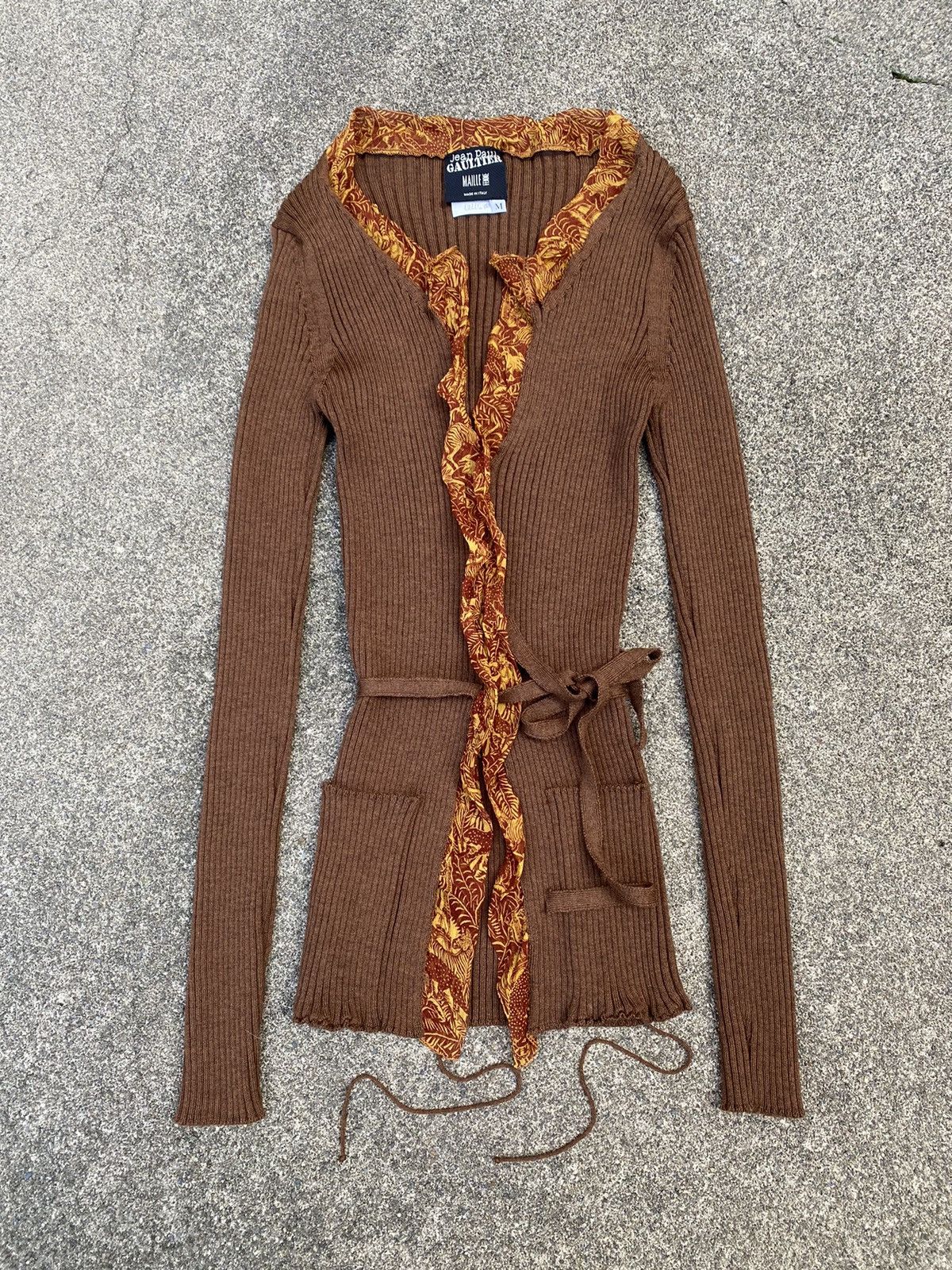 Archive 90s Jean Paul Gaultier- V-cut Cardigan Knit