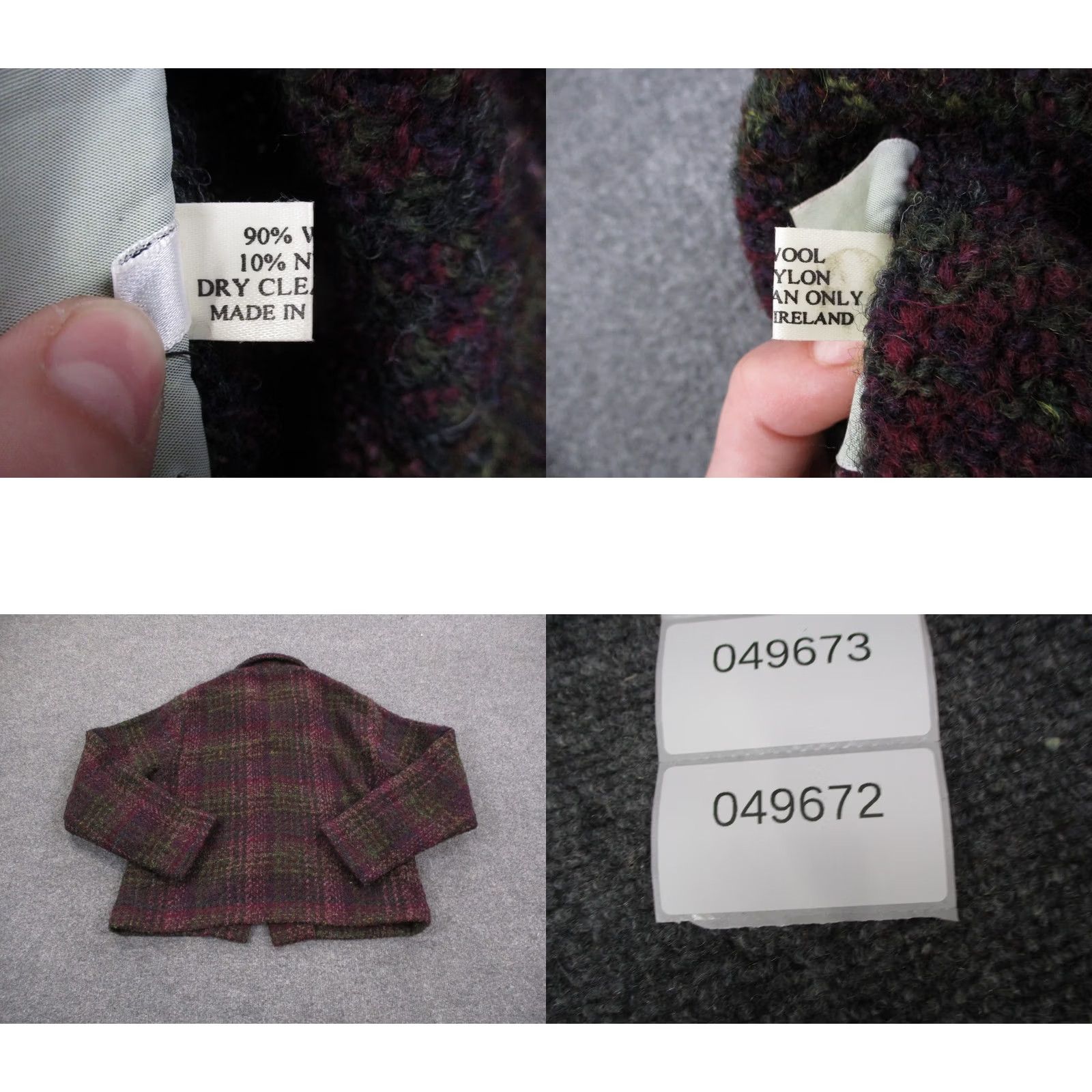 Vintage VINTAGE Weave Of The Irish Jacket Womens S Wool Blend Plaid Coat Size S / US 4 / IT 40 - 8 Thumbnail