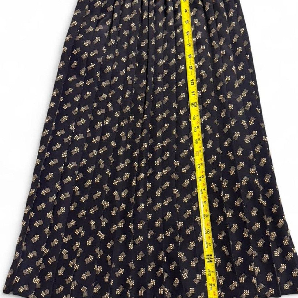 Other Vintage Leslie Fay black and gold midi skirt Size 30" / US 8 / IT 44 - 4 Thumbnail
