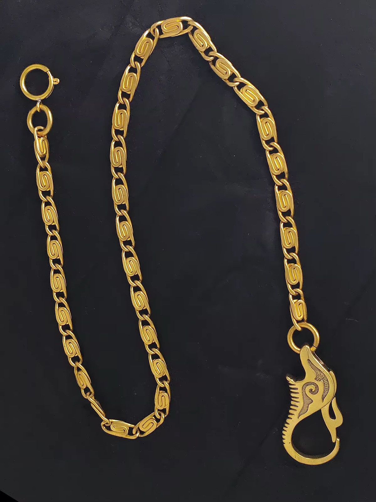 Vintage Retro Brass Hook Jeans Chain Size ONE SIZE - 1 Thumbnail