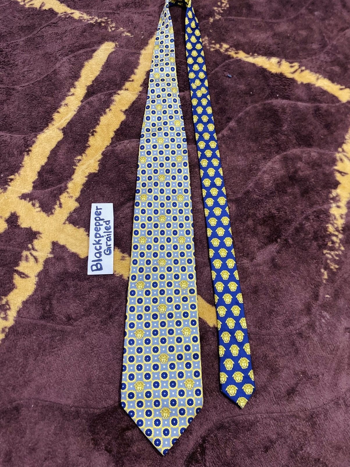 Versace Gianni Versace Medusa Logo Silk Tie Luxury Italy Size ONE SIZE - 5 Thumbnail