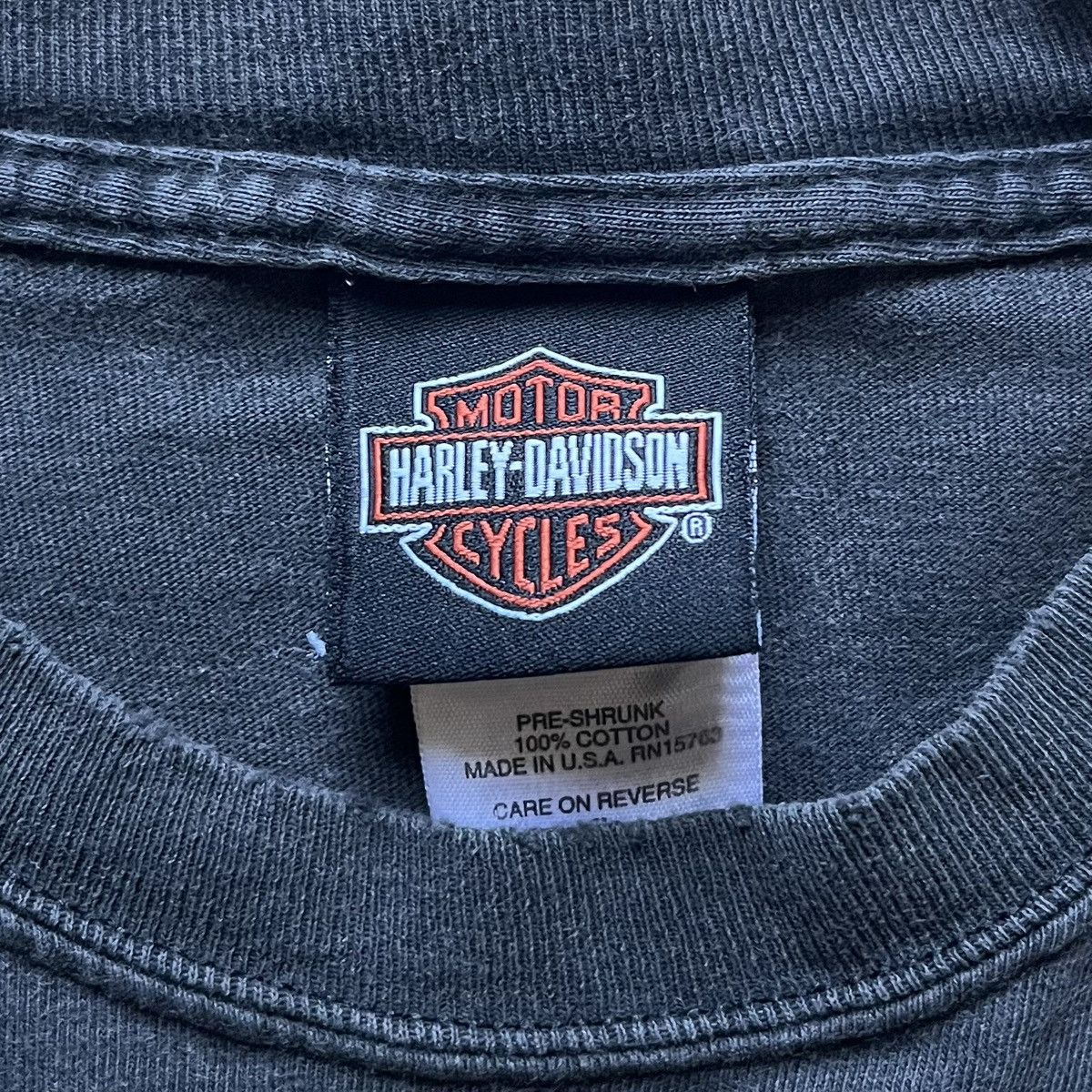 Harley Davidson × Vintage Vintage Harley Davidson Black Tribal Thunder Shirt Size XL Size US XL / EU 56 / 4 - 7 Thumbnail