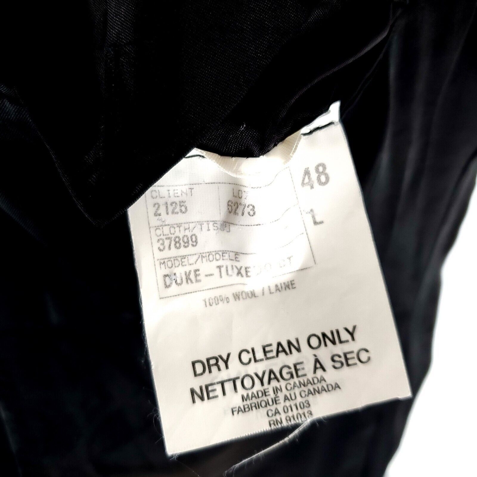 Jack Victor Jack Victor Super 100s Wool 1 Felt Button Tuxedo Jacket 46L Size 48L - 10 Thumbnail