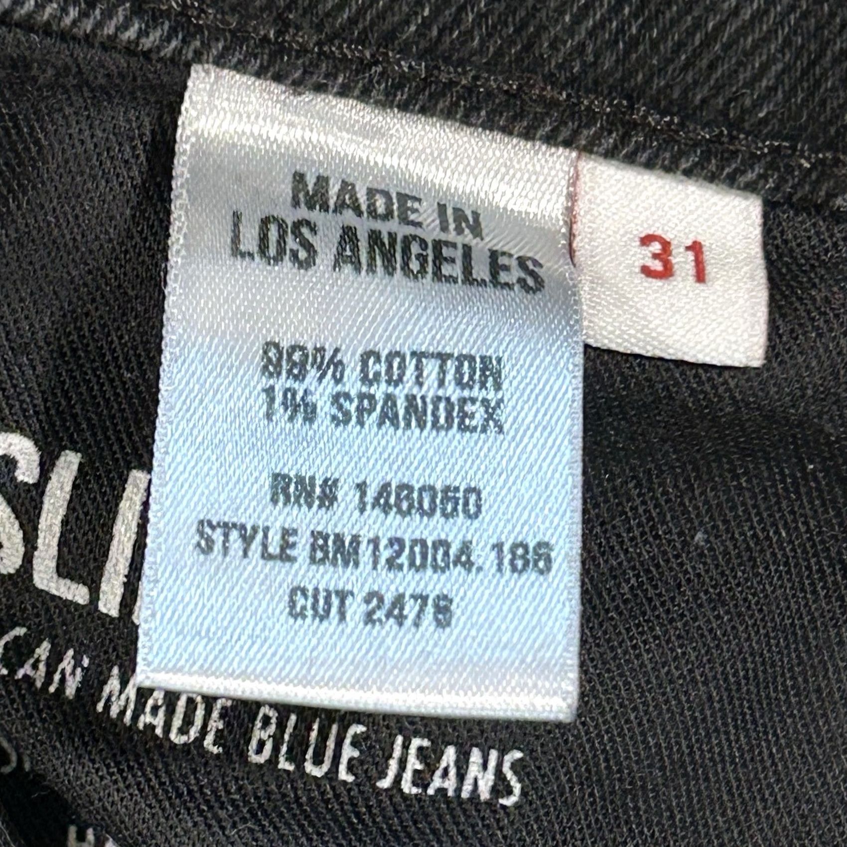 Buck Mason Buck Mason Slim-Fit Denim Black Jeans 31x27 Men’s Slim Straight Pocket 5-Pocket USA Designer 31in Dark Wash Black Size US 31 - 6 Thumbnail
