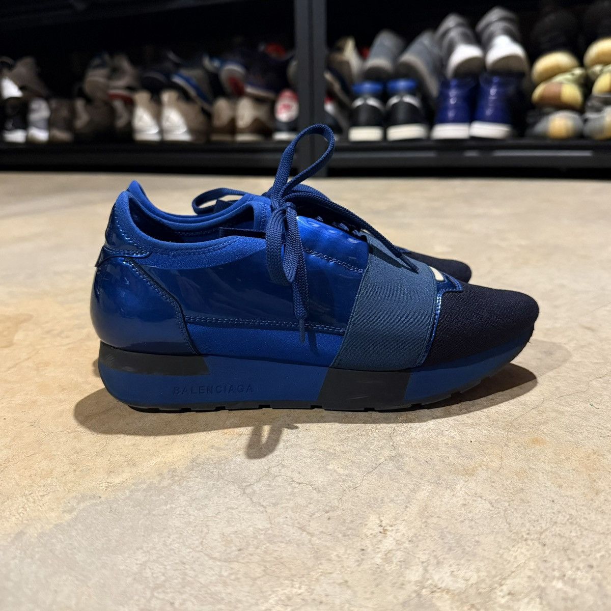 Balenciaga Balenciaga Race Runner Patent Leather Mesh Sneakers EU 37 Size US 7 / IT 37 - 7 Thumbnail