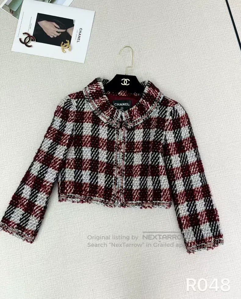 Chanel Chanel Doll collar plaid jacket Size XS / US 0-2 / IT 36-38 - 1 Thumbnail