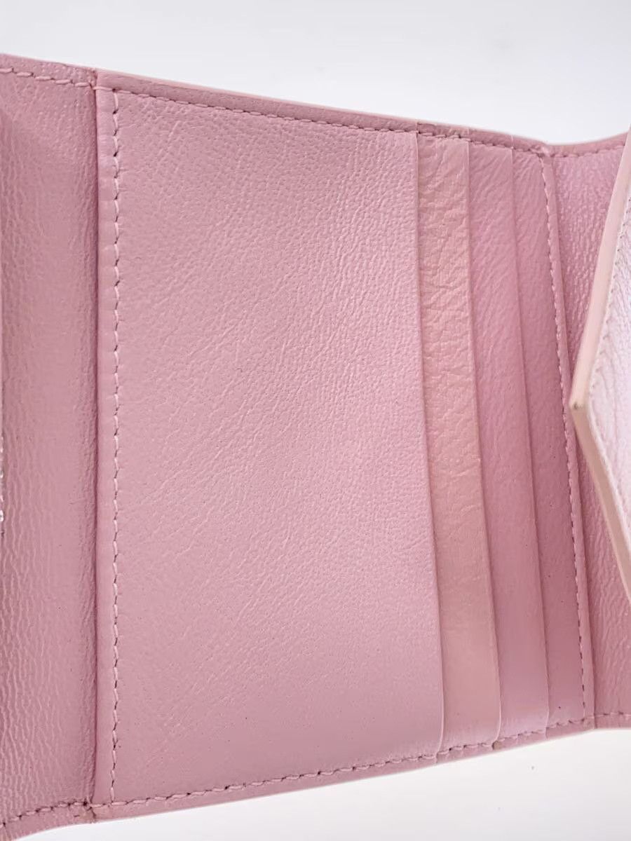 Balenciaga Balenciaga Paper Leather Bi-Fold Wallet Pink Size ONE SIZE - 6 Thumbnail