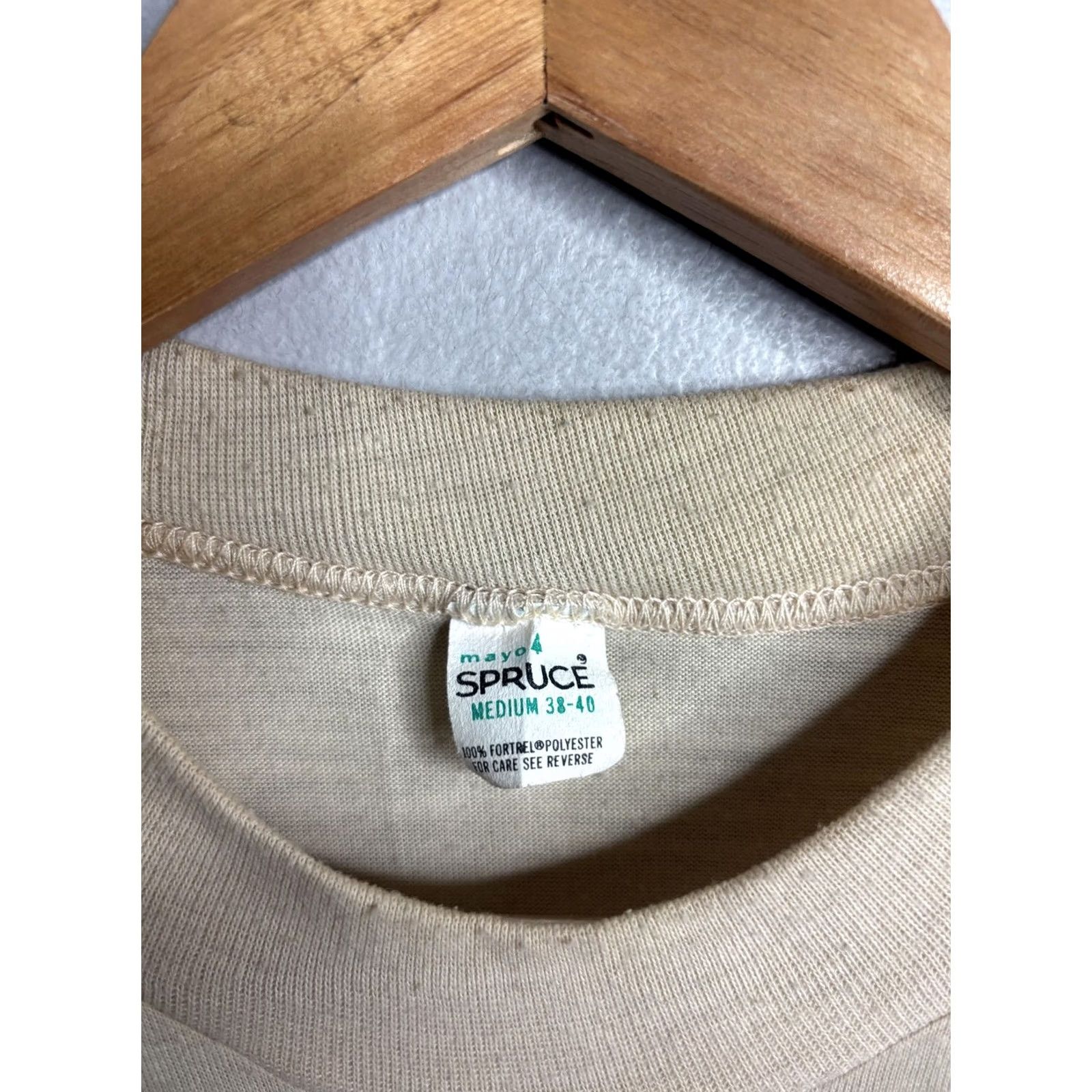 Vintage Vintage Mayo Spruce Shirt Mens Medium Tan Freedom To Be Yourself Graphic 70s Size US M / EU 48-50 / 2 - 3 Thumbnail