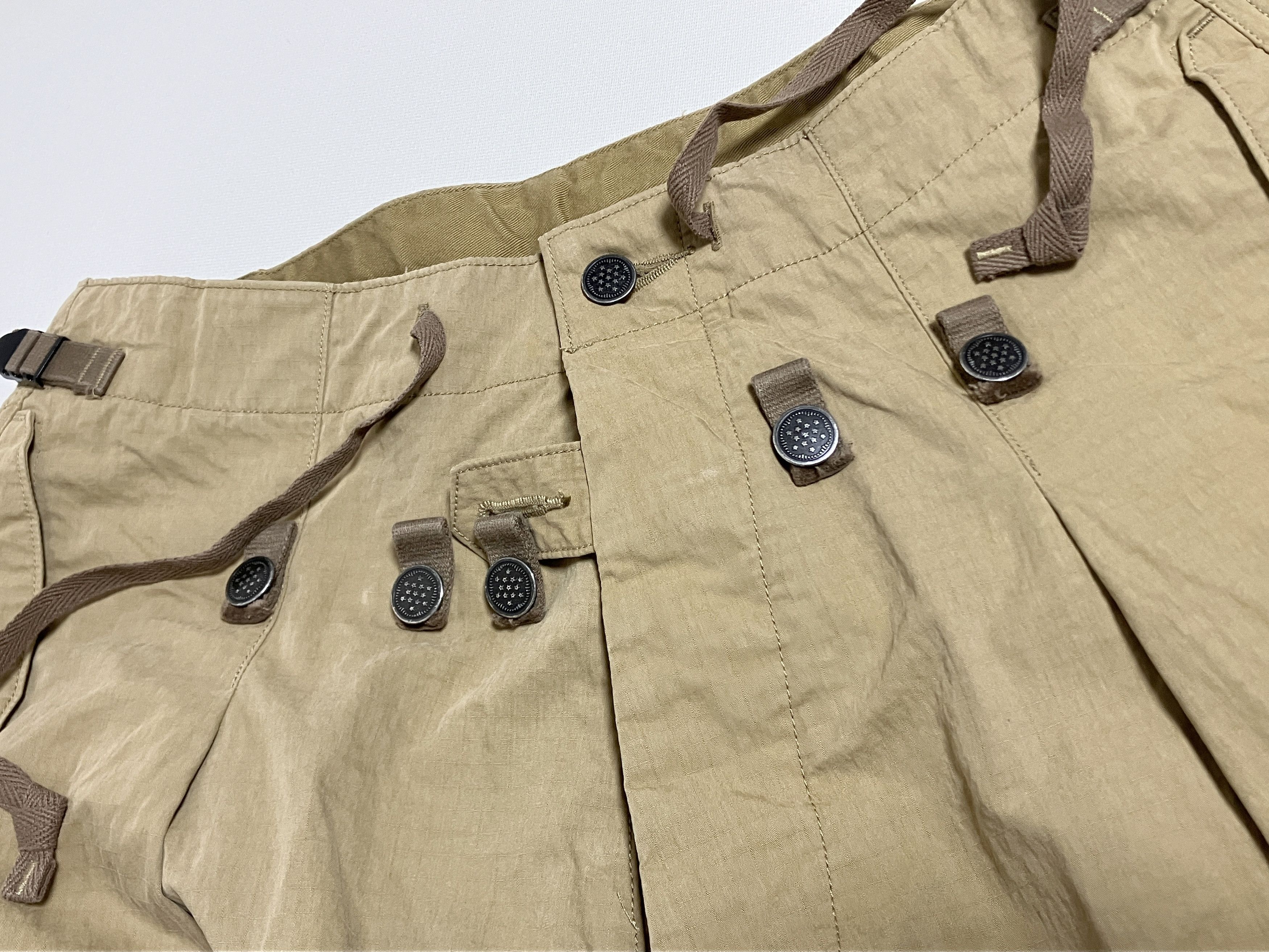 Kapital Kapital rip stop jumbo cargo pants beige new 2 Size US 32 / EU 48 - 3 Thumbnail