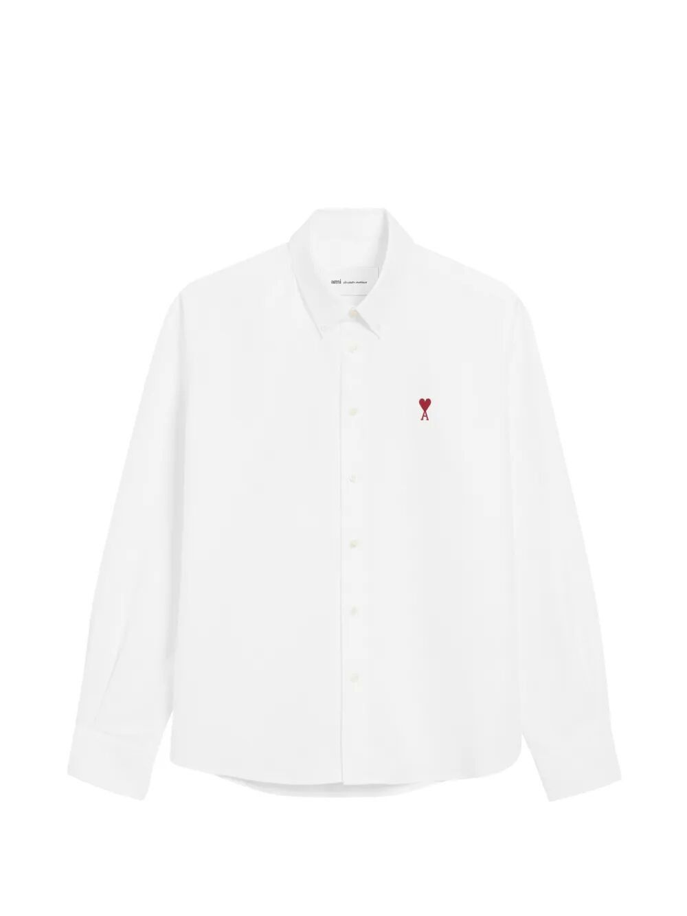 AMI CLASSIC LONG SLEEVE SHIRT BUTTON DOWN COLLAR WITH EMBROIDERED "AMI DE COEUR" Size US S / EU 44-46 / 1 - 1 Thumbnail