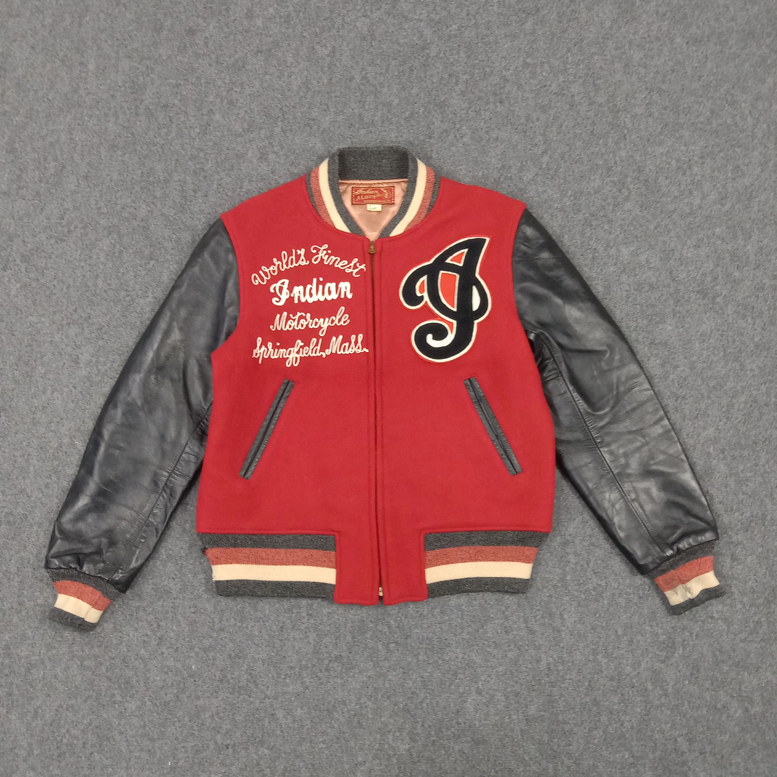 Indian Motorcycle × Vintage Indian Motors Springfield Biker Style Varsity Jacket Size US M / EU 48-50 / 2 - 4 Thumbnail