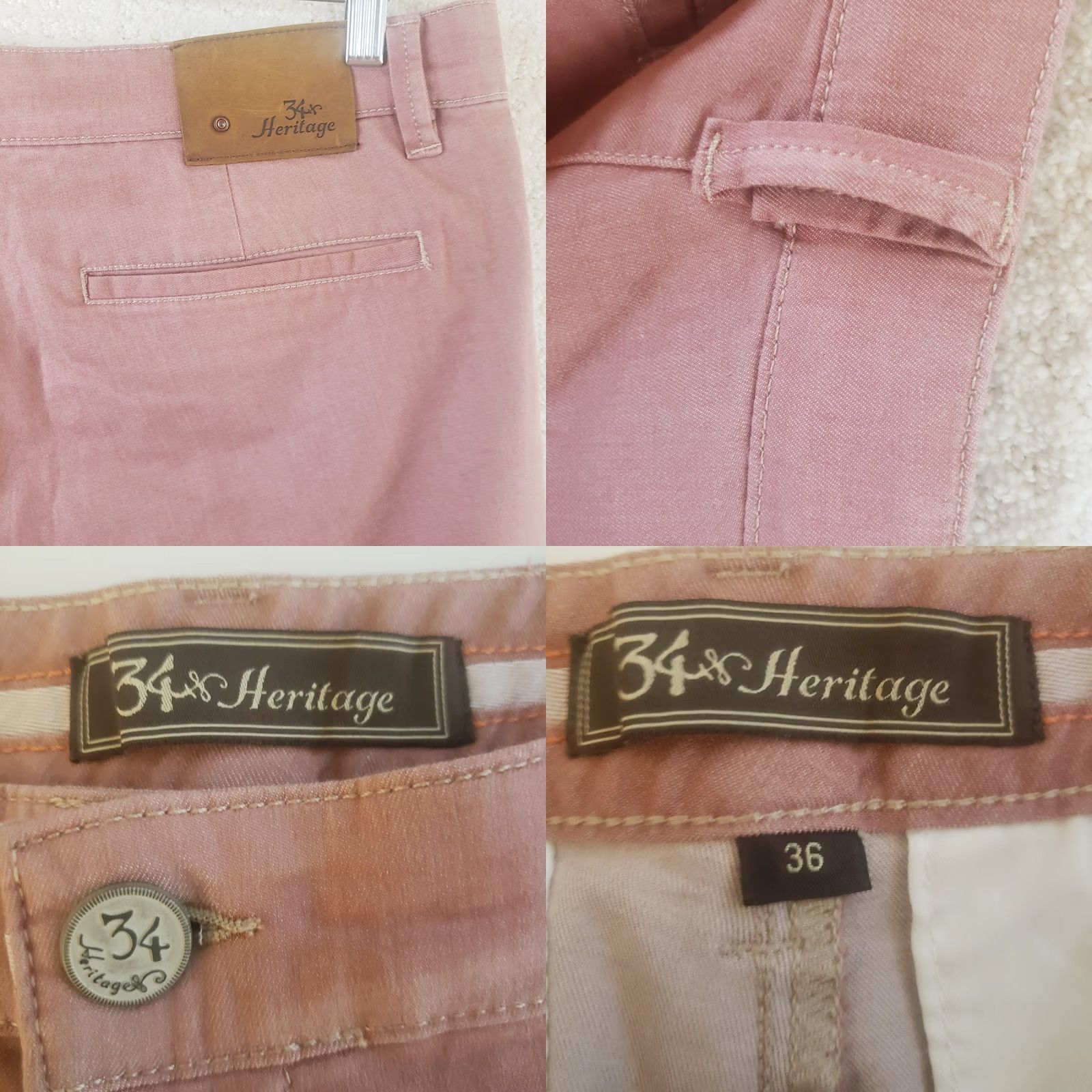 Vintage 34 Heritage Mens Nevada Chino Shorts Red Size 36 Regular Elastic Zip Pocket Embroidered Logo 10in Inseam Casual Preppy Vintage: No Size US 36 / EU 52 - 9 Thumbnail