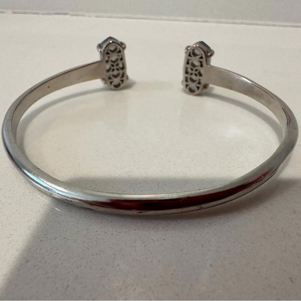 Kendra Scott Kendra Scott Edie Silver Slate Cat’s Eye Stone Cuff Bracelet Size ONE SIZE - 6 Thumbnail