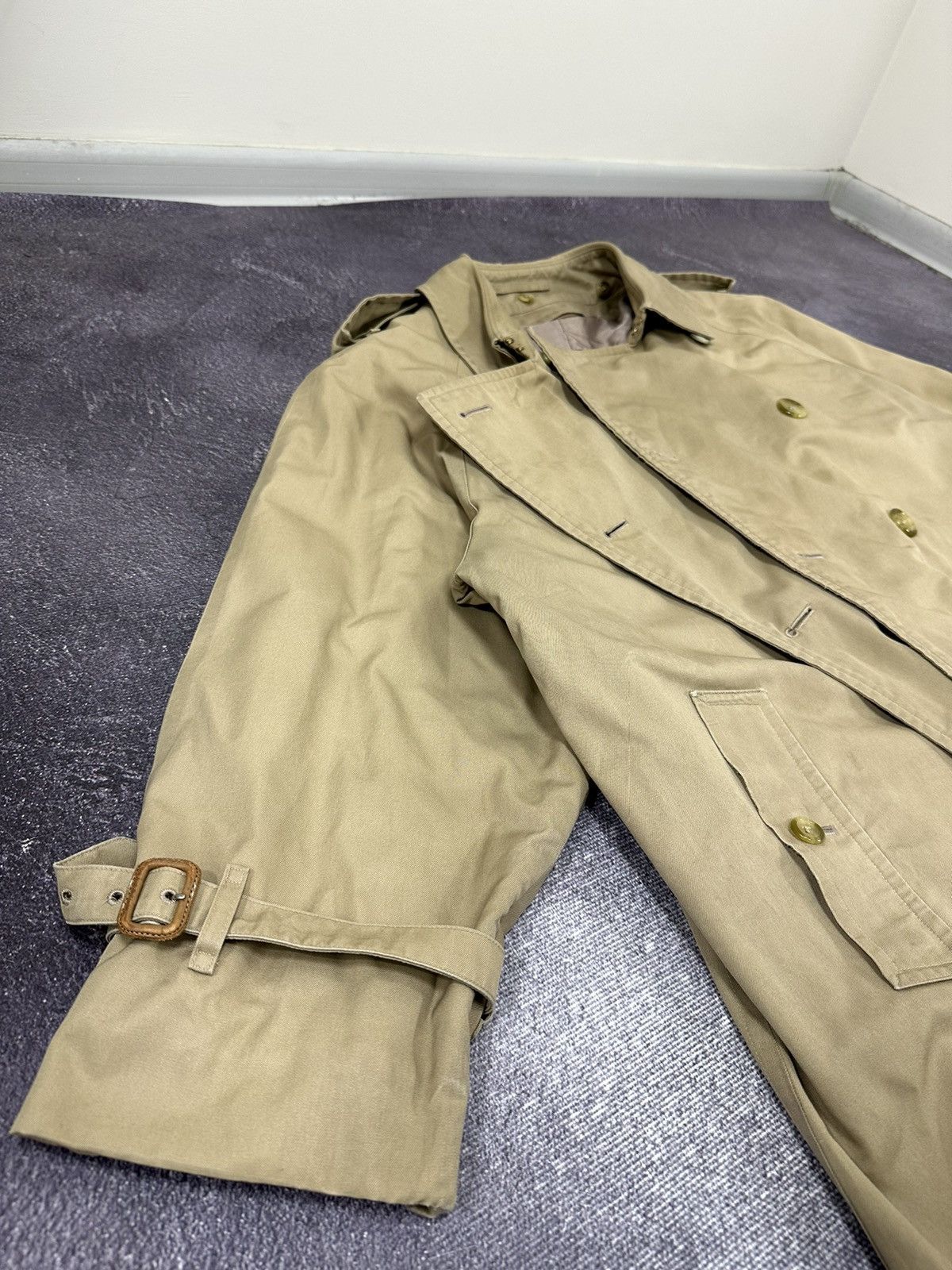Burberry Vintage 90s Burberry Nova Check Luxury Designer Trench Coat Size US XL / EU 56 / 4 - 13 Thumbnail