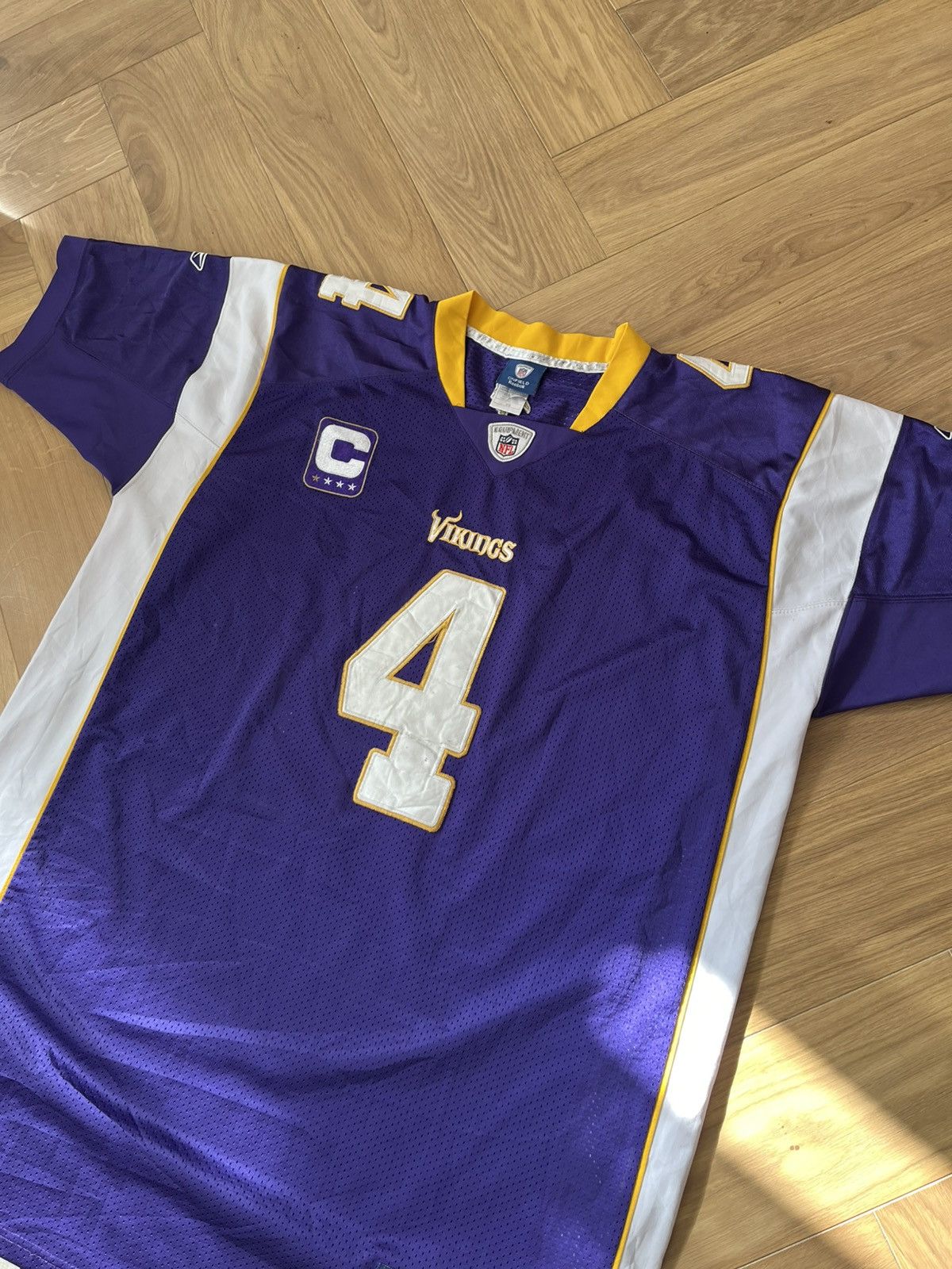 Reebok Minnesota Vikings #4 Brett Favre Reebok On-Field Jersey Size US XXL / EU 58 / 5 - 5 Thumbnail