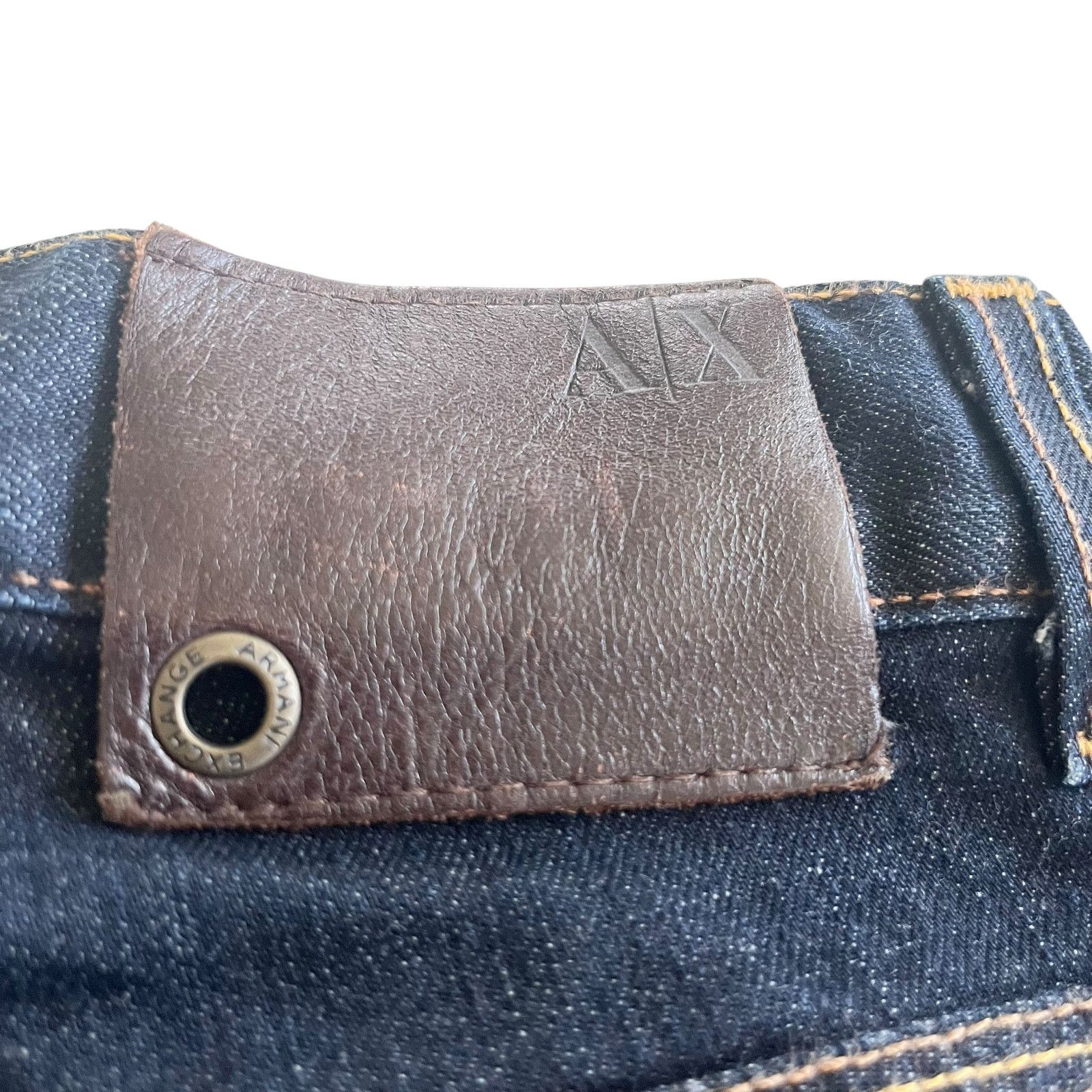 Armani Exchange Armani Exchange Mid Rise Dark Wash Blue Denim Skinny Jeans Size 29" - 8 Thumbnail