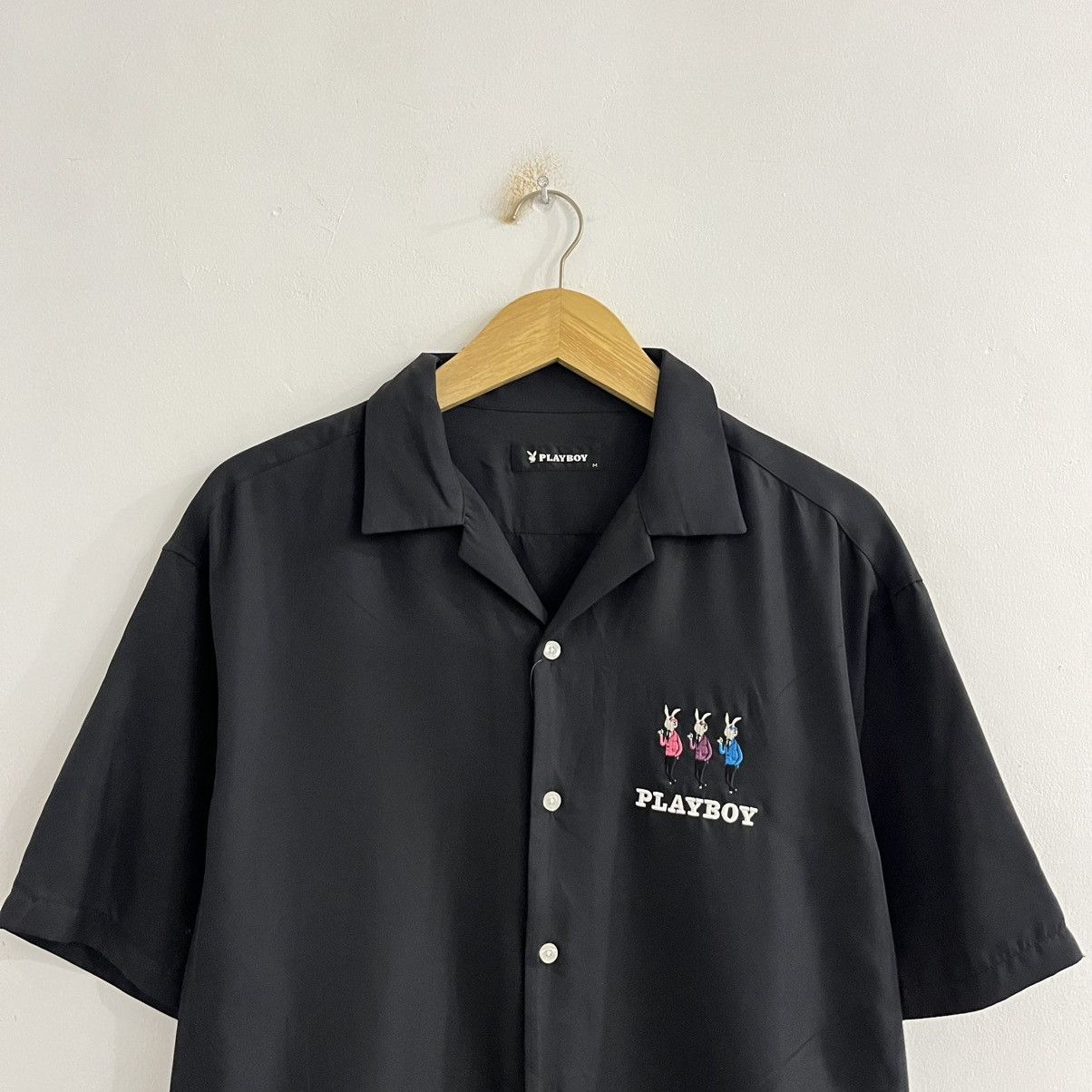 Playboy Playboy Black Basic Small Logo Embroidered Shirt - JUN25 Size US M / EU 48-50 / 2 - 2 Thumbnail