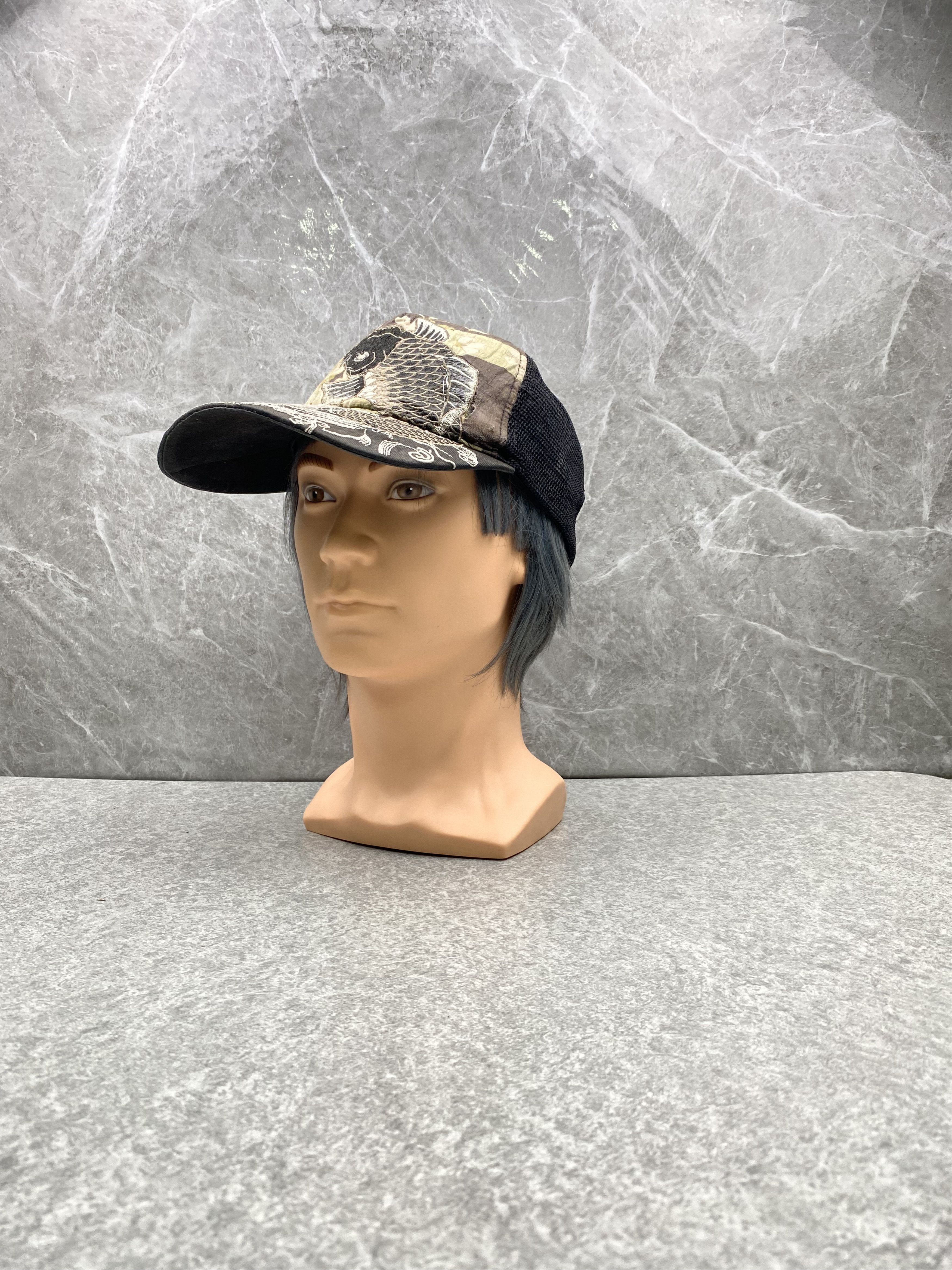 Japanese Brand Traditional Japan Koi Fish Embroid Trucker Hat Size ONE SIZE - 4 Thumbnail