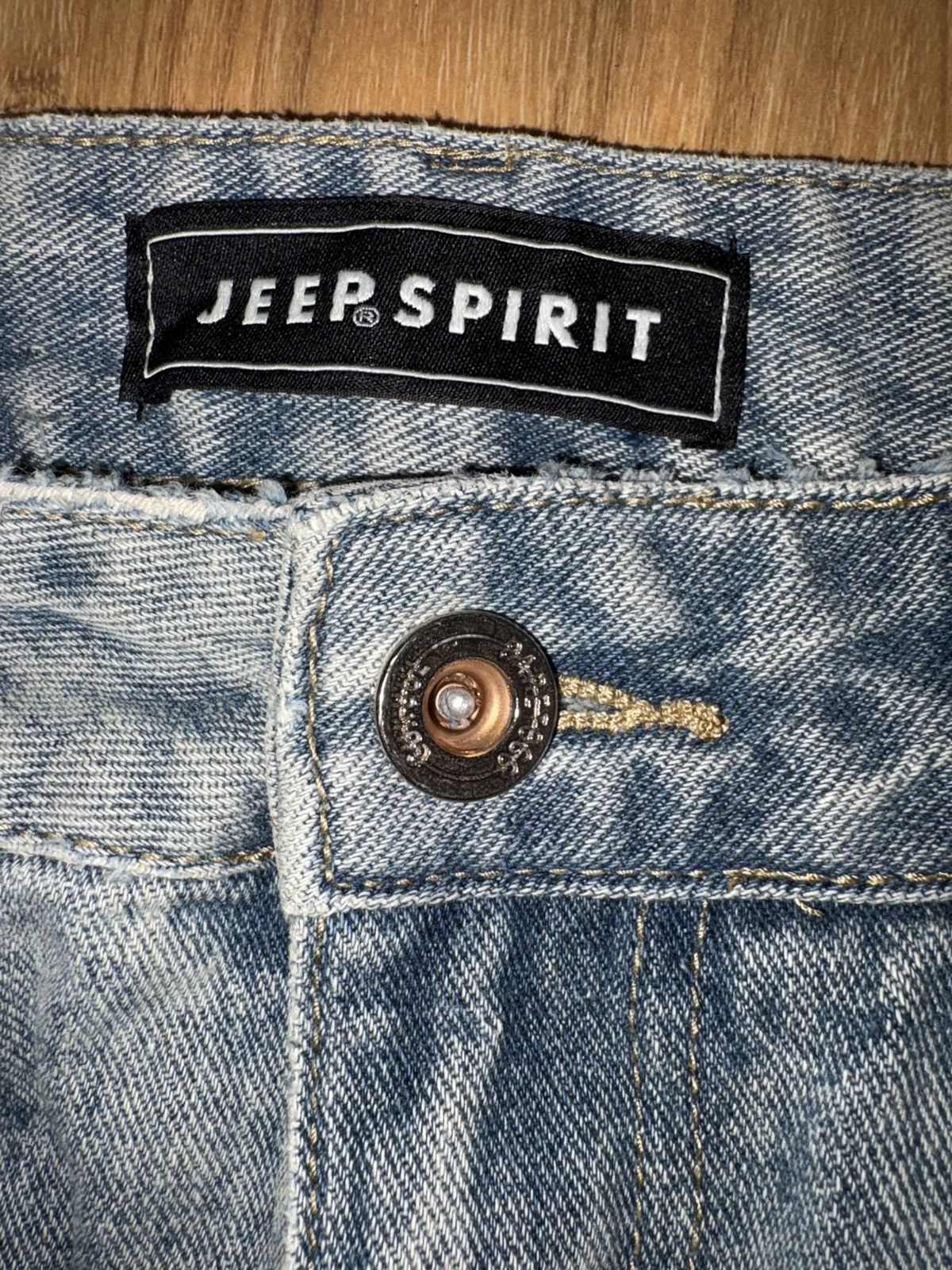Japanese Brand Jeep Spirit Distressed Paint Splatter Jeans Y2K Streetwear Size US 30 / EU 46 - 6 Thumbnail