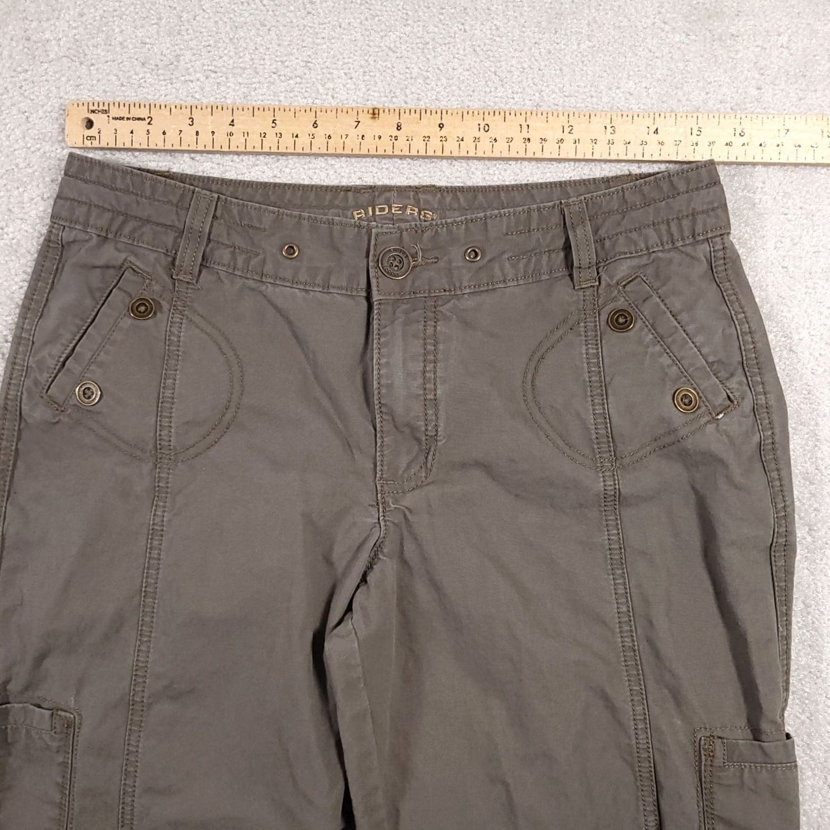 Lee Lee Riders Copper Cropped Cargo Capri Pants Women's 9/10 M Brown Outdoors - Cotton, Khaki? No, Brown Outdoors Size 30" / US 8 / IT 44 - 5 Thumbnail