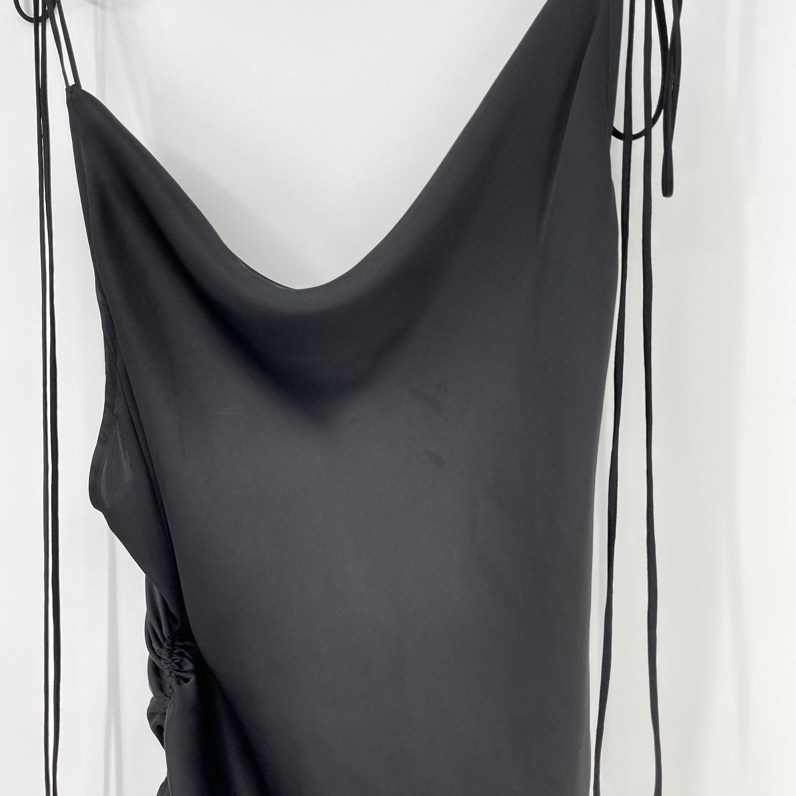 Orseund Iris Orseund Iris | Drawstring Dress in Black Ruched Mini Dress S Size S / US 4 / IT 40 - 15 Thumbnail