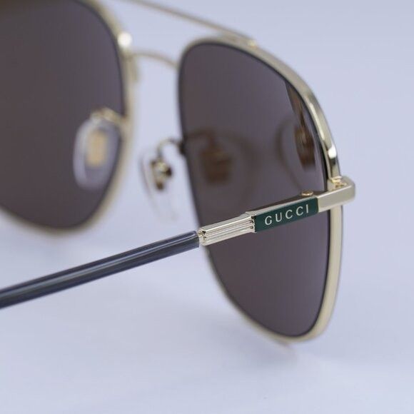 Gucci 🕶️ New Gucci GG1351S 004 Black/Gold Sunglasses Size ONE SIZE - 8 Thumbnail