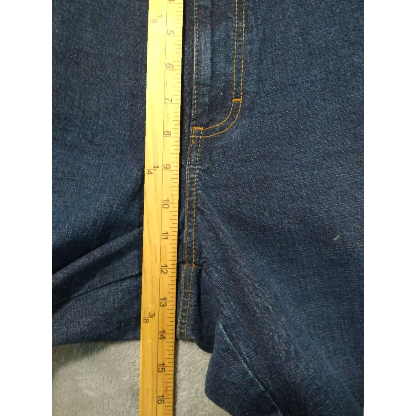 Izod IZOD Womens Jeans 16W Blue Denim Stretch Boot Cut Straight Leg Dark Wash Size 38" / US 16 / IT 52 - 4 Thumbnail