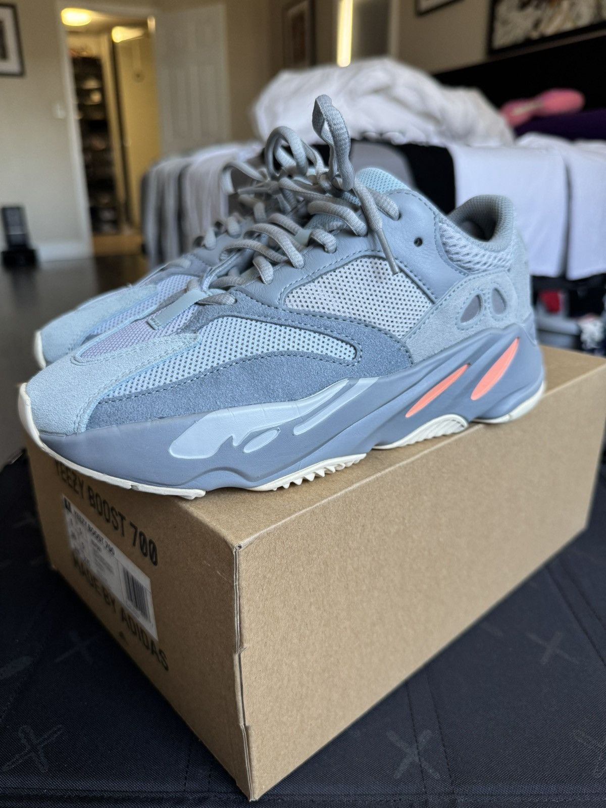 Adidas × Yeezy Adidas Yeezy Boost 700 inertia sz 6Y Size US 6 / EU 39 - 3 Thumbnail