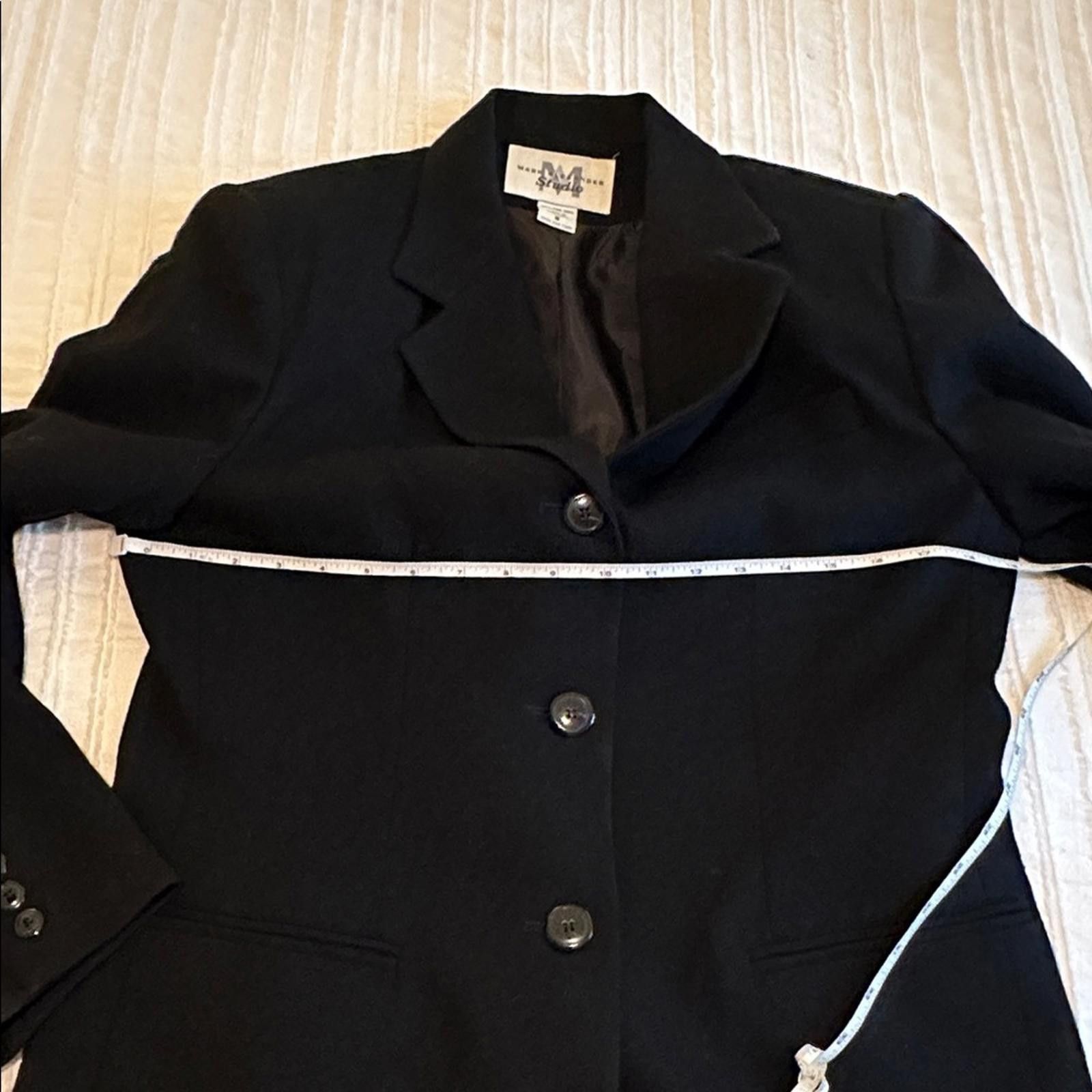 Other Mark Alexander sz 8 100% Wool Blazer Black Pockets 90’s Y2K Size M / US 6-8 / IT 42-44 - 7 Thumbnail