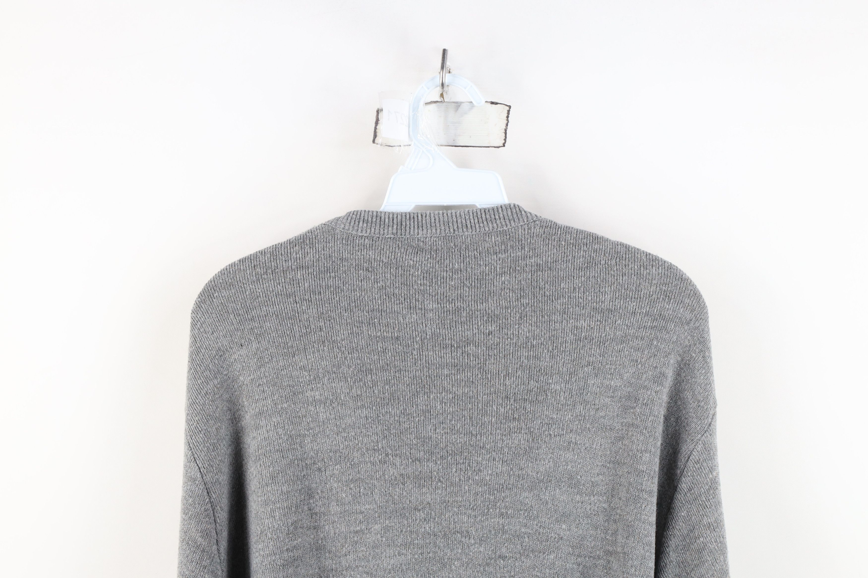 Vintage Vintage 70s Streetwear Knit V-Neck Sweater Heather Gray USA Size US XL / EU 56 / 4 - 12 Thumbnail