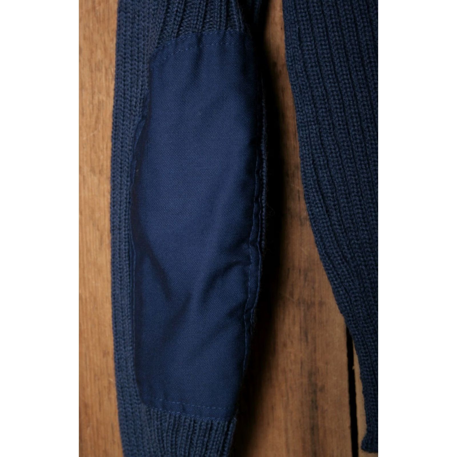 Commando Brigade Quartermasters Woolly Pully Blue Wool Commando Sweater Sz. 36W Men Pullover V-Neck Elbow Patches Shirt/Sweater Size US M / EU 48-50 / 2 - 6 Thumbnail