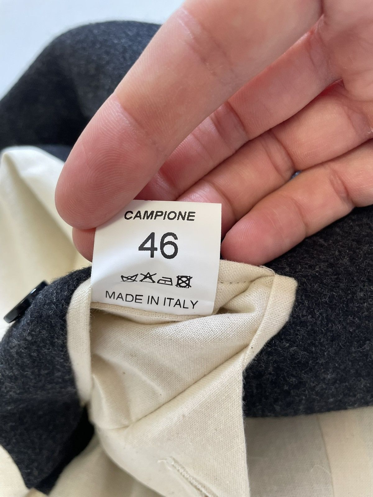 Raf Simons A/W 2020 Charcoal Grey Wool Blazer Size 38R - 11 Thumbnail