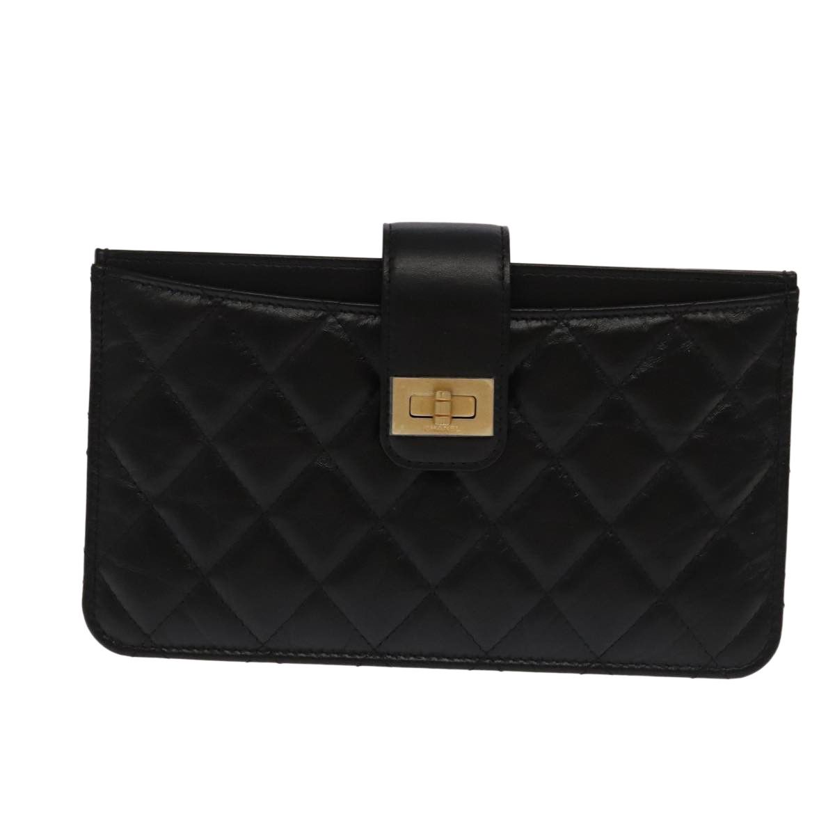 Chanel 2,55 Black Leather Wallet (Pre-Owned) Size ONE SIZE - 1 Thumbnail