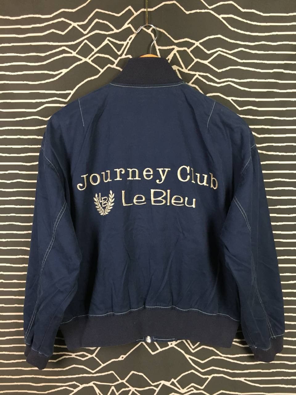 Vintage Journey Club Le Bleu Embroidered Logo Bomber Jacket Size US M / EU 48-50 / 2 - 9 Thumbnail
