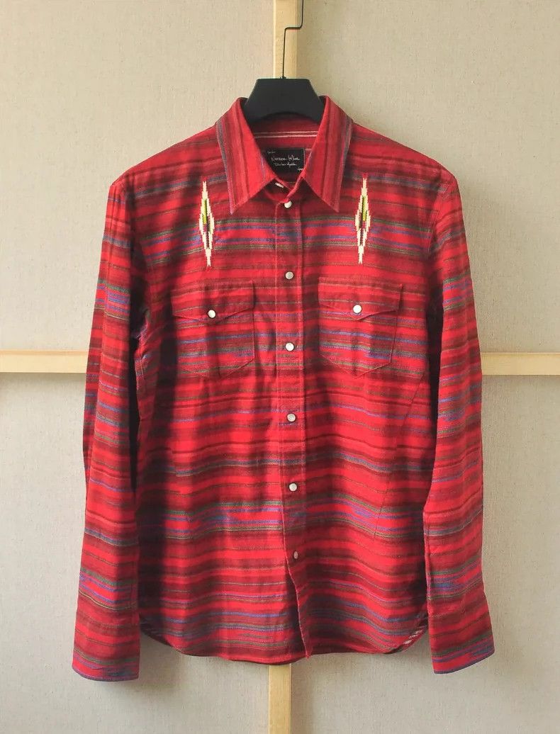 Number (N)ine Number (N)ineOrtega 05AW diamond embroidered long-sleeved s Size US L / EU 52-54 / 3 - 1 Thumbnail