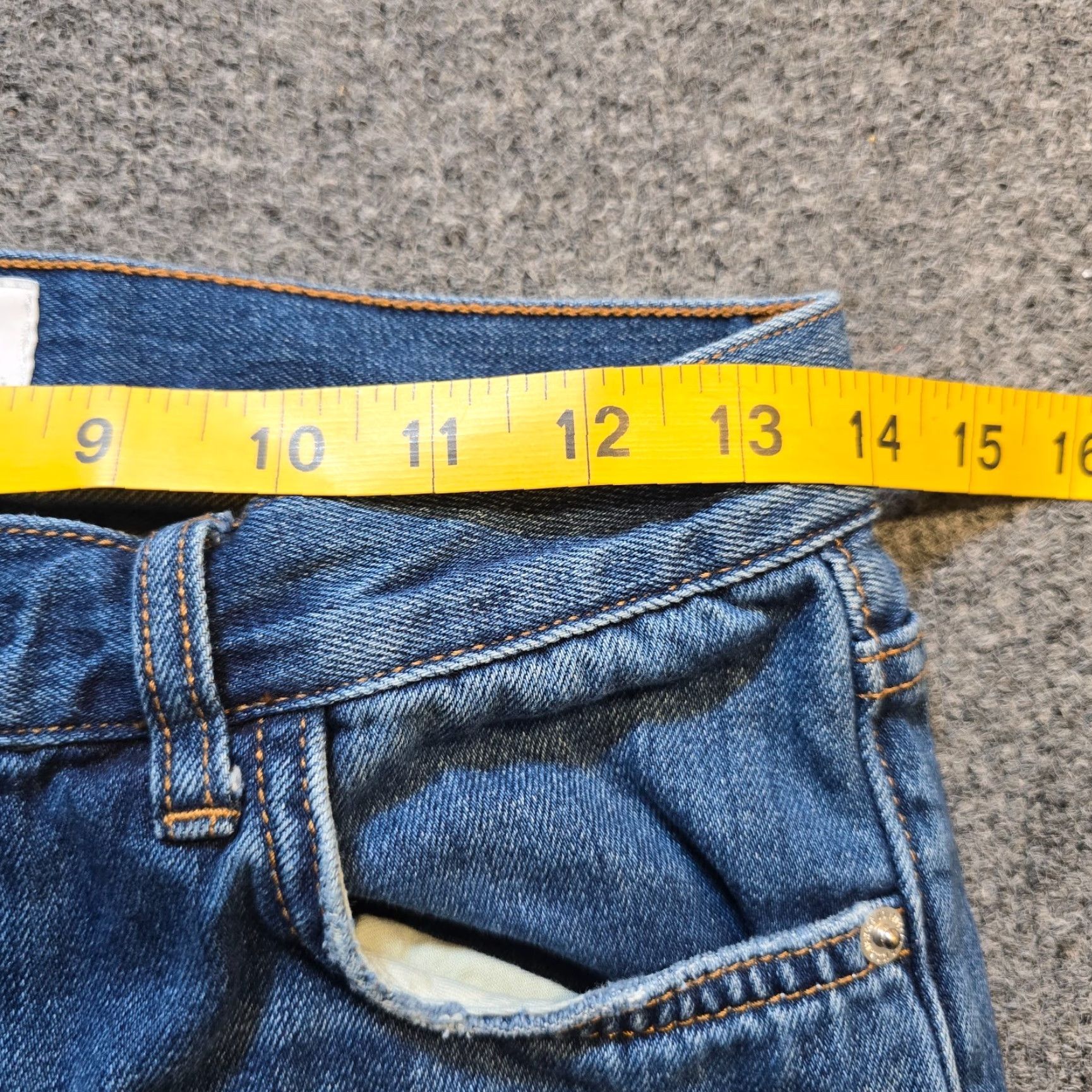 Vintage Current/Elliott Jeans Womens 25 Blue Denim Button Fly Straight Leg Capsule Casual Size 42" / US 20 - 6 Thumbnail