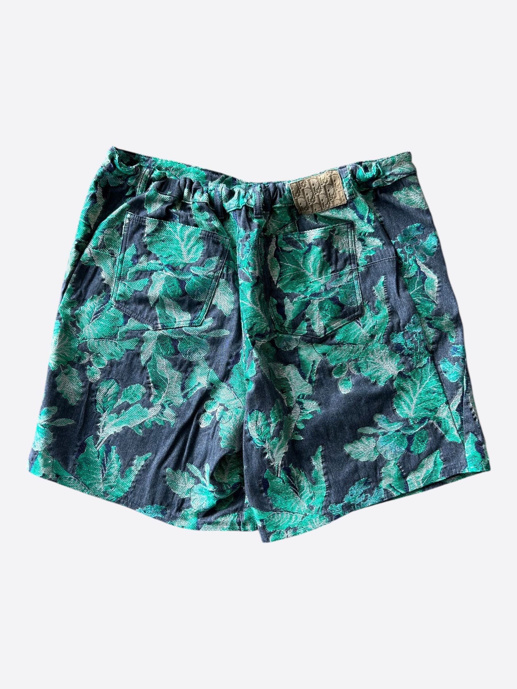 Dior Dior Denim Tears Blue & Green Leaf Carpenter Shorts Size US 38 / EU 54 - 2 Thumbnail