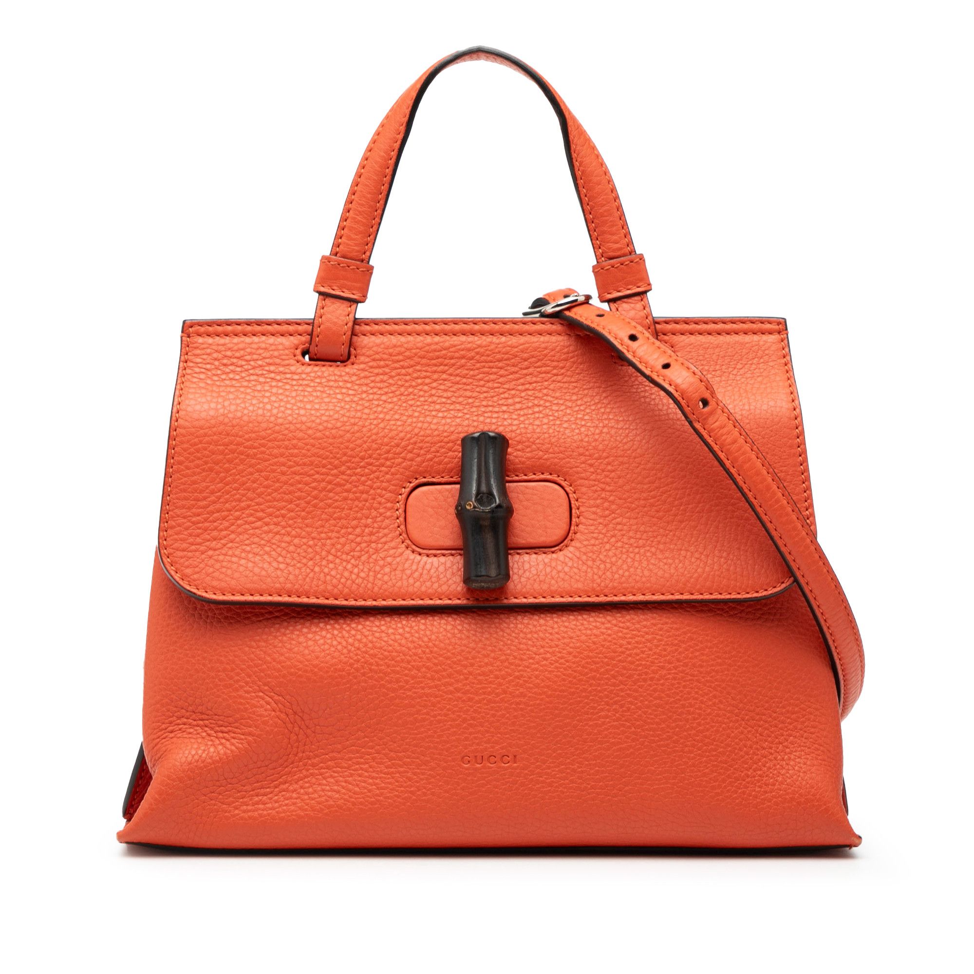 Gucci Gucci Small Leather Bamboo Daily Satchel Size ONE SIZE - 1 Thumbnail