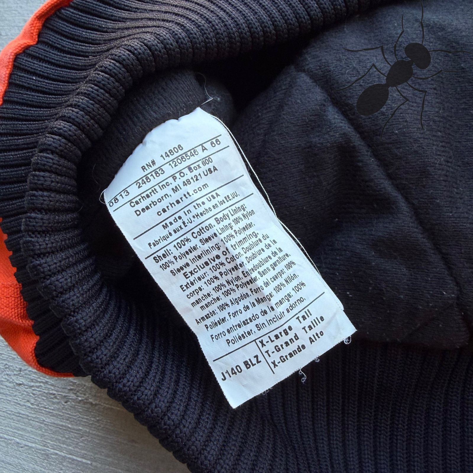 Carhartt × Vintage Vintage Y2K Carhartt J140 BLZ XL tall orange hooded jacket Size US XL / EU 56 / 4 - 5 Thumbnail