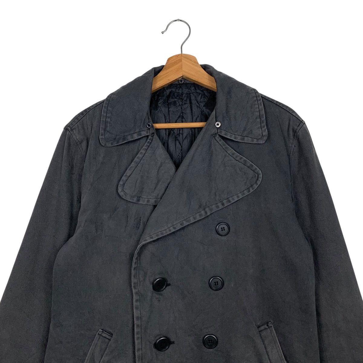 Japanese Brand SUPER LOVERS Double Breasted Coat #1642-C73 Size US M / EU 48-50 / 2 - 2 Thumbnail