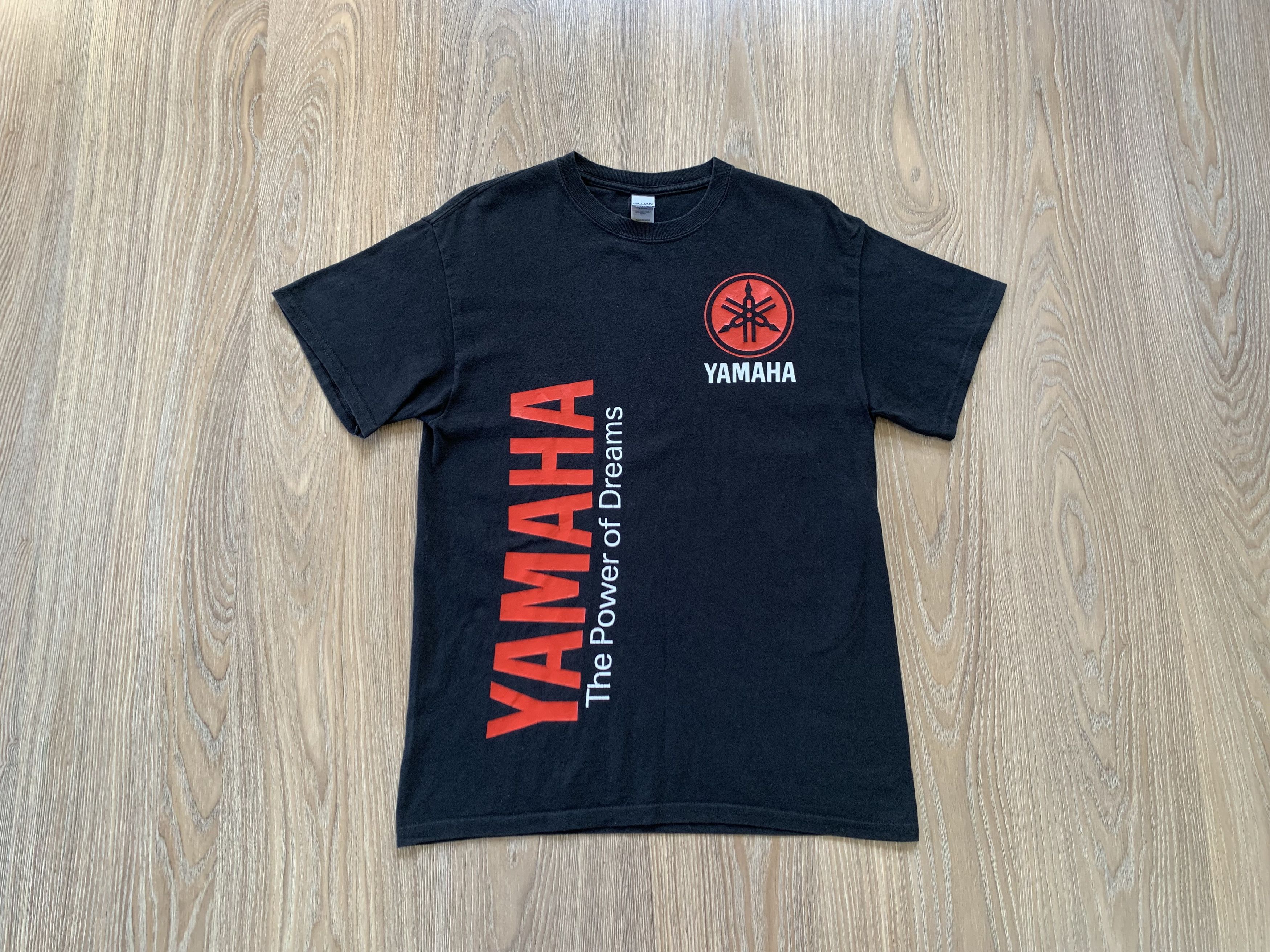 Gildan Vintage Yamaha Cotton Black Printed T Shirt Size US M / EU 48-50 / 2 - 2 Thumbnail